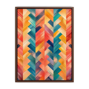 Vibrant chevron pattern with textured layers