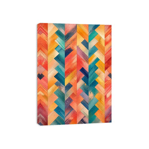 Vibrant chevron pattern with textured layers