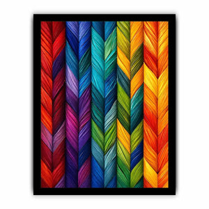 Vibrant chevron feather pattern design