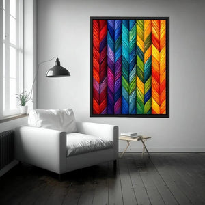 Vibrant chevron feather pattern design