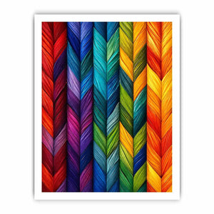 Vibrant chevron feather pattern design