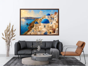 Santorini's sunlit cliffside village