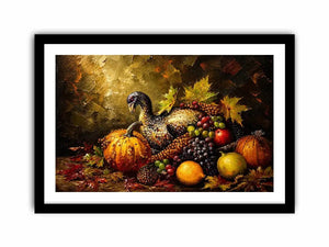 Autumn harvest still life with game bird