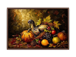 Autumn harvest still life with game bird