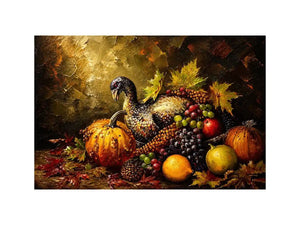Autumn harvest still life with game bird