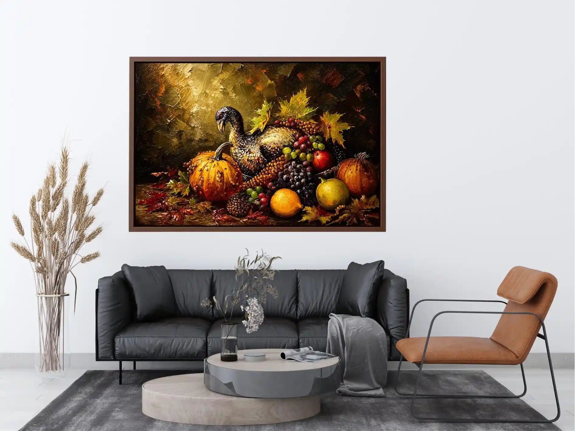 Autumn harvest still life with game bird