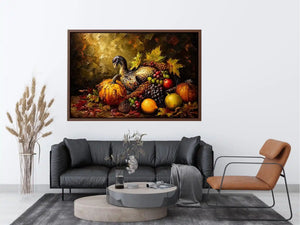 Autumn harvest still life with game bird