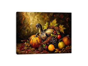 Autumn harvest still life with game bird