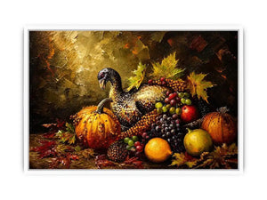 Autumn harvest still life with game bird