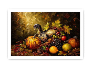 Autumn harvest still life with game bird