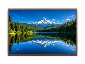 Mountain reflection in still lake