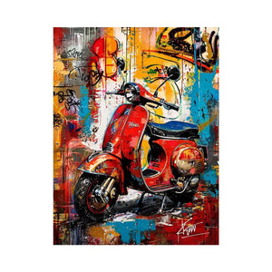 Graffiti and chrome: Vespa street art