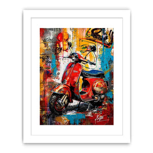 Graffiti and chrome: Vespa street art