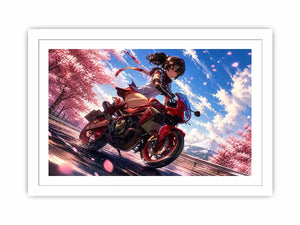 Spring speedster in cherry blossoms