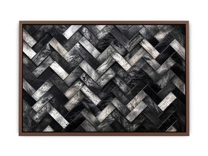 Monochrome herringbone stone pattern