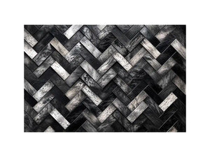 Monochrome herringbone stone pattern