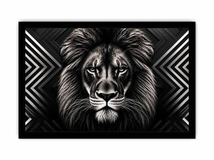 Majestic lion with geometric elegance