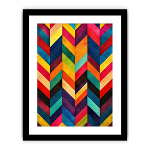 Bold chevron pattern with vibrant colors
