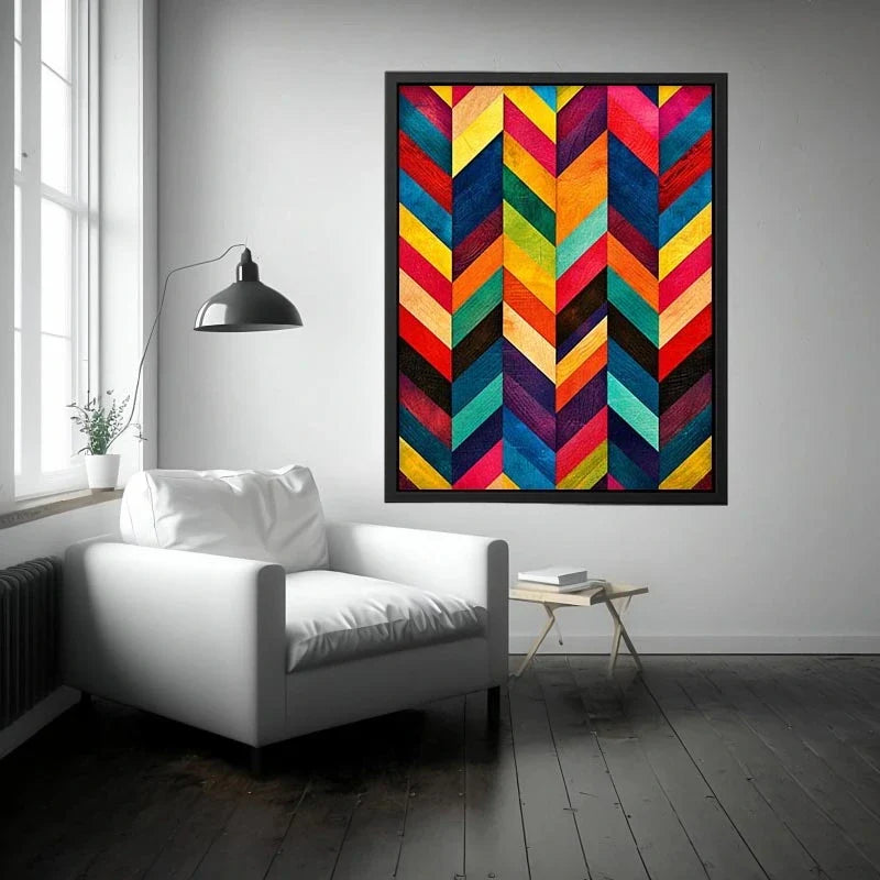 Bold chevron pattern with vibrant colors