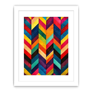 Bold chevron pattern with vibrant colors