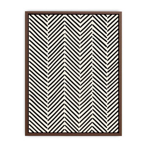 Monochrome chevron pattern on cream