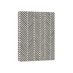 Monochrome chevron pattern on cream