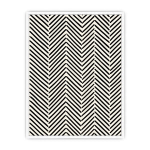 Monochrome chevron pattern on cream