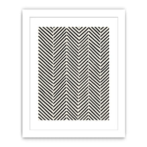 Monochrome chevron pattern on cream