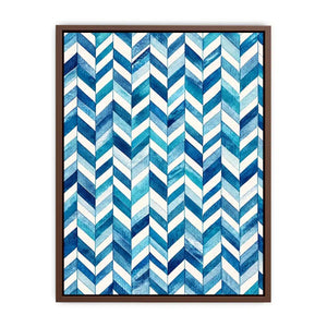 Abstract blue chevron watercolor pattern
