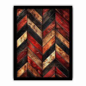 Weathered wooden chevron pattern