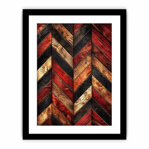 Weathered wooden chevron pattern