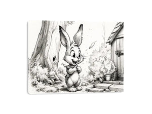 Happy bunny in a garden setting