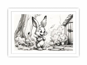 Happy bunny in a garden setting