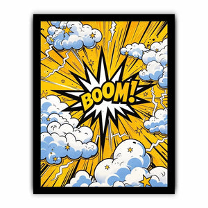 Boom explosion in pop art style