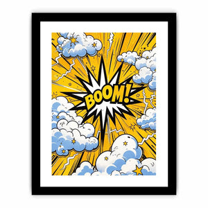Boom explosion in pop art style