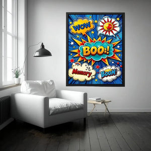 Comic book explosion collage