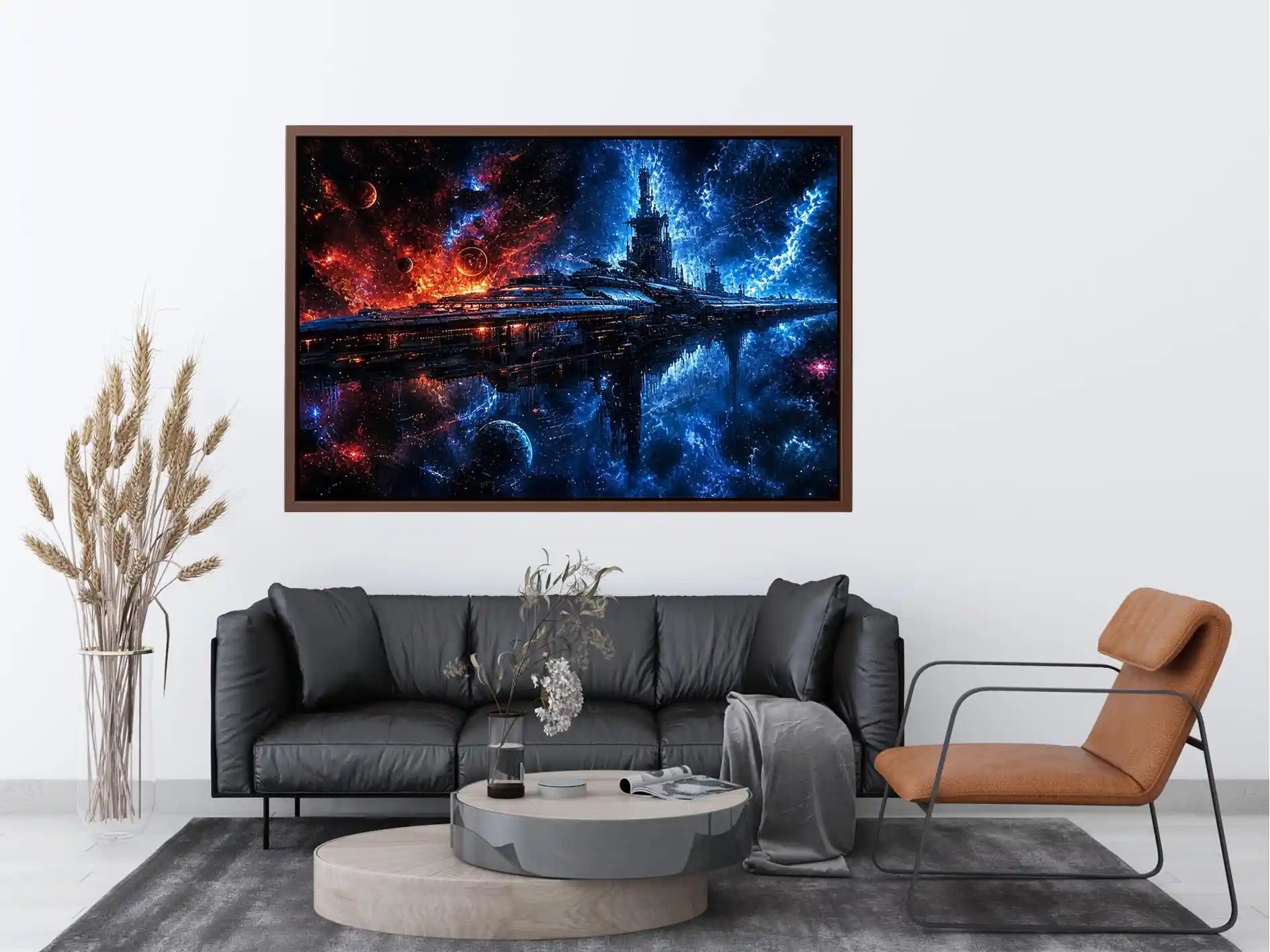 Colossal space station in nebulae
