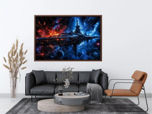 Colossal space station in nebulae