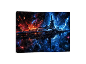 Colossal space station in nebulae