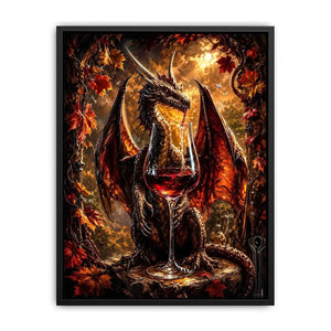Dragon and wine in autumn glow