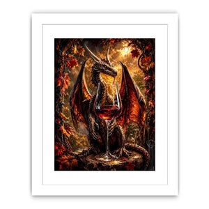 Dragon and wine in autumn glow