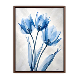 Delicate blue tulips in watercolor style