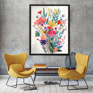 Vibrant floral bouquet in soft hues
