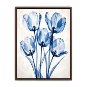 Delicate blue tulips in soft composition