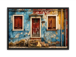 Rustic European street facade details