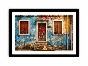 Rustic European street facade details
