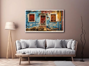 Rustic European street facade details