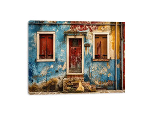 Rustic European street facade details