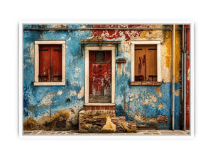 Rustic European street facade details