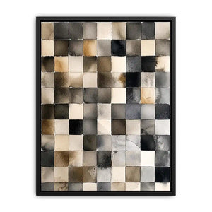 Neutral grid in watercolor abstraction